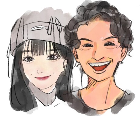 最短即日！ウェルカムボードやSNS用似顔絵描きます 早く安く高クオリティのイラストを納品いたします！ イメージ1