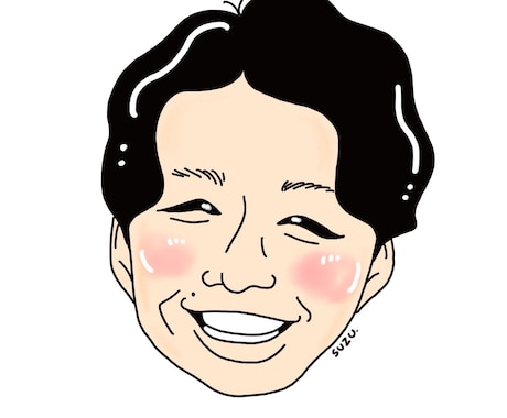 温かみのある笑顔のアイコン似顔絵を描きます SNSのアイコンなどで使用可能です。 イメージ1