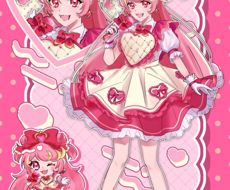 可愛い詰め込み風イラスト、立ち絵を描きます 可愛いイラストで一枚絵や立ち絵を制作させｔいただきます！ イメージ2