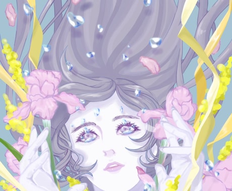 構図がシンプルで色鮮やかなイラストをお描きします SNS、動画、アイコン、観賞用に! イメージ2