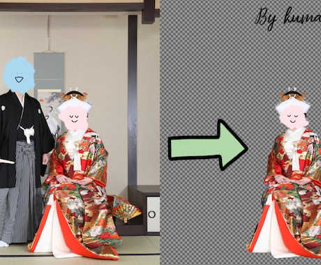GIMPでの写真の切り抜きを承ります 全て手作業で切り抜いていきます！！ イメージ1