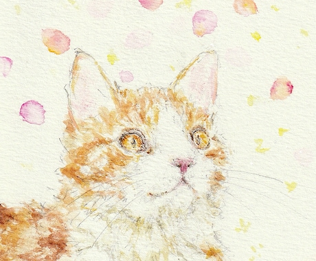 大切なペットを、丁寧に水彩で描き実物をお届けします 実際の原画をフレームに入れてお届けします イメージ2