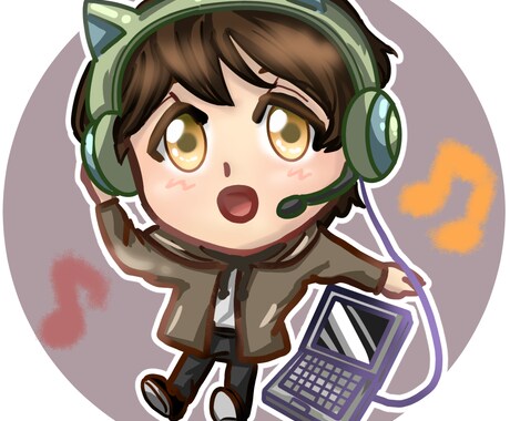 ライブ配信用のアイコンを描きます かわいいキャラクターを是非どうぞ！ イメージ2