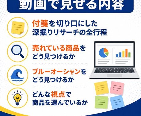 付箋を例にEtsyのリサーチを実演解説します 57分ノーカット。ライバル不在の穴場の探し方 イメージ2