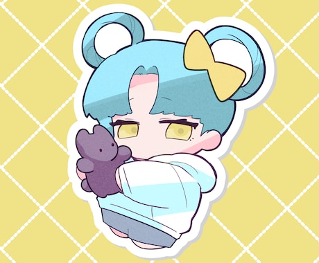 とにかくまるい◎おもちなデフォルメイラスト描きます シンプル・かわいい・やわらかいデフォルメデザイン作成！ イメージ1