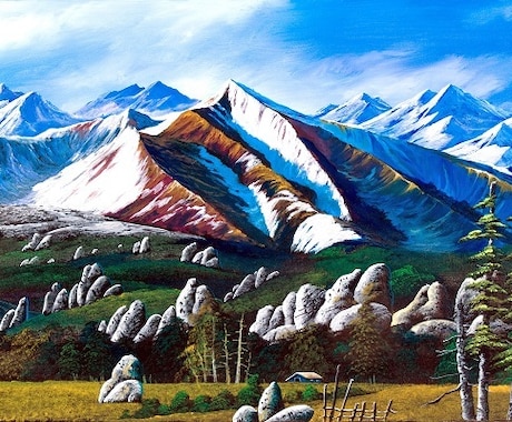 雄大なロッキーの雪山・・・心和みます 雄大な・・・壮大なスケールの背景・ロッキーの雪山。 イメージ1