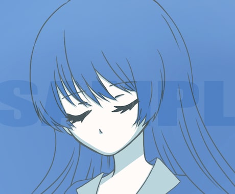 かわいい女の子のアイコンイラスト描きます
