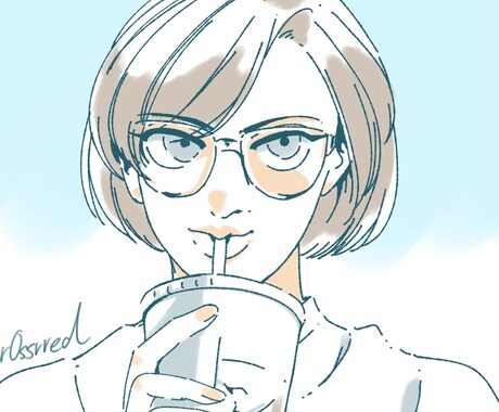 透明感のある似顔絵イラストを描きます イメージ1