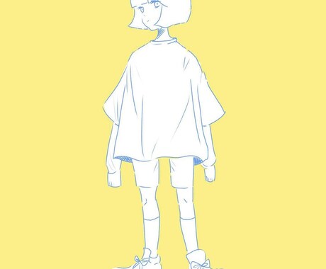 シンプルカラーの女の子描きます シンプルな色数で女の子を描きます！ イメージ2