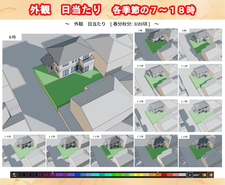 間取りの日当たりと照度を徹底シミュレーションします 3D動画と数値で明るさを見える化して検証アドバイスで後悔防止 イメージ2