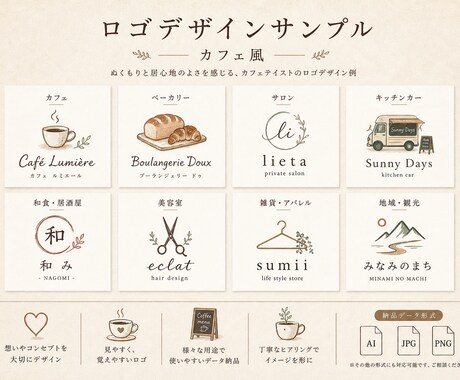 想いが伝わる、印象に残るロゴを制作します 個人事業・店舗・飲食店・サロン・キッチンカーにおすすめ イメージ2
