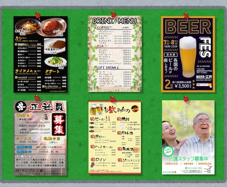フライヤーデザイン、広告、メニュー表デザインします 経営者、イベント主催者必見！3000円〜デザインいたします。 イメージ2