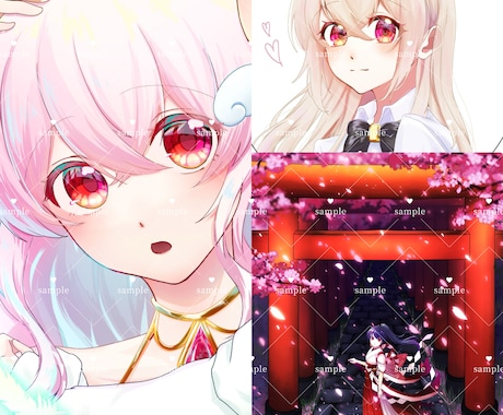 キラキラ感と透明感のあるイラストを提供します 立ち絵、夢絵、アイコンやSNS用のイラストなど！ イメージ1