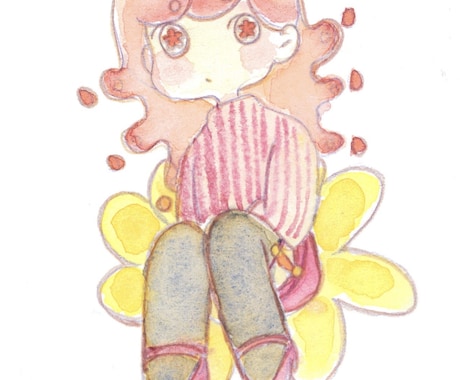 ゆるくてポップな水彩画をおかきします ゆるくてカラフルなイラストをお描きします イメージ1