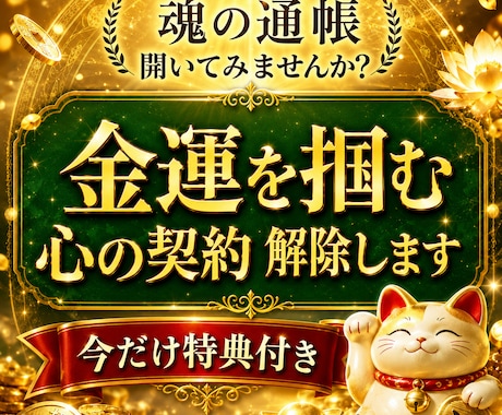金運を拒絶する“潜在意識の契約”を霊視で解除します あなたの財の器を整え現実を静かに動かします イメージ1