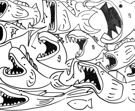 魚専門！僕だけのユニークな魚たちのイラスト描きます 個性豊かな魚たちを架空の魚たちをテーマに1匹も形が被らない！ イメージ2