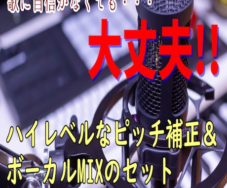 歌が上手く聴こえるボーカル補正とMIX承ります 歌ってみた動画を作りたい方歓迎！ イメージ1