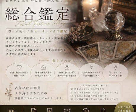 複合占術による総合鑑定します 運命の点と点を線に変える鑑定で導きます イメージ1