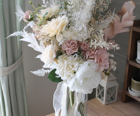 ウエディングブーケをお作りします 生花、ドライフラワー、アートフラワー(造花)で理想のブーケを イメージ2
