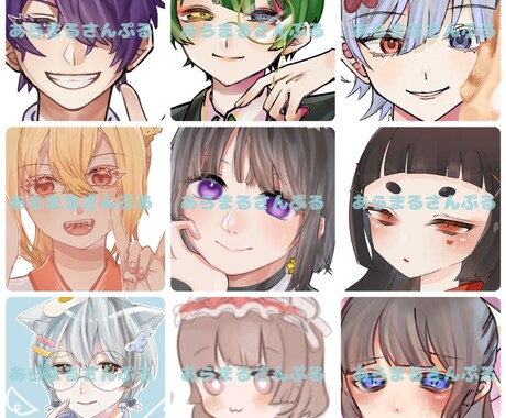 様々な絵柄でアイコンをお描きします 絵柄ガチャ！好きな特徴を入れて自分好みアイコンを作成しよう！ イメージ1