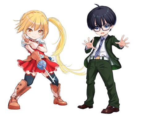 キャラクターイラスト全般承ります 顔のドアップから立ち絵まで！表情やポーズも指定してください イメージ2