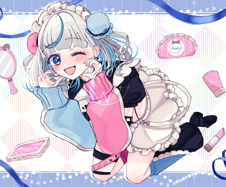 歌ってみた・MVの一枚絵、合唱立ち絵お描きします 透明感抜群！オリジナルイラストで魅力をプラス！ イメージ1