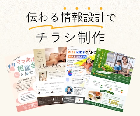 伝わる情報設計でチラシ制作します イメージ1