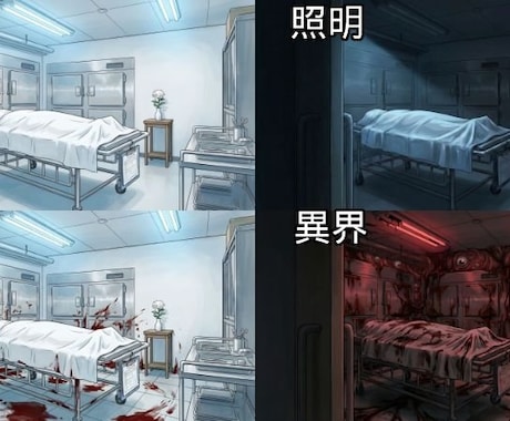 TRPG・ゲーム用の背景（ホラー対応）を制作します クトゥルフTRPG・ホラー演出に使える背景を制作します イメージ1
