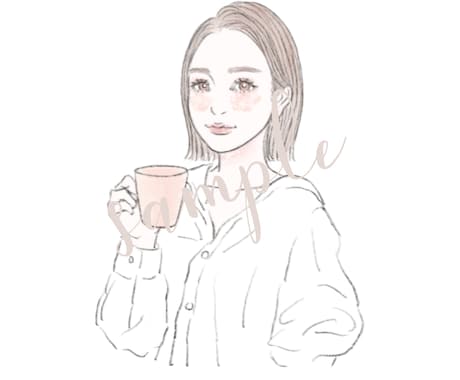 商用◎！ふんわり可愛い♡アイコン、似顔絵、描きます おしゃれで可愛い女性イラストです。アイコンや名刺に♡ イメージ2