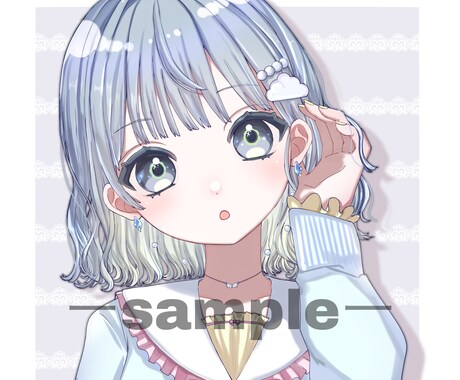 お手頃価格で♫SNSアイコンお描きします 淡くて優しい配色・おしゃれな雰囲気が得意です！ イメージ2