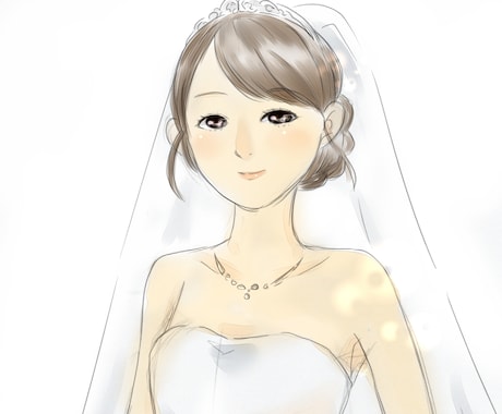 イラスト・似顔絵お描きいたします 記念日の特別なお写真を柔らかい雰囲気の似顔絵にしてみませんか イメージ1