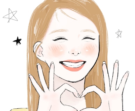 ふんわり可愛いイラスト作成ます 女性向けSNS、配信用アイコンなど作成します イメージ2