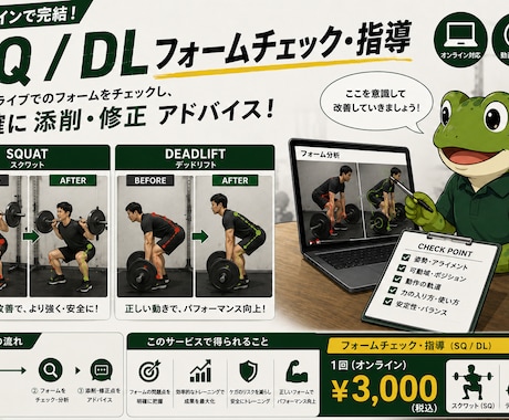 SQ/DLフォーム指導お送りします 違いが分かる!フォーム修正/改善 指導 イメージ1