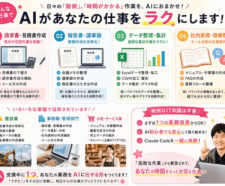 チームのClaude Code業務改善教えます 部署の「またこの作業か」をAIで終わらせましょう イメージ2
