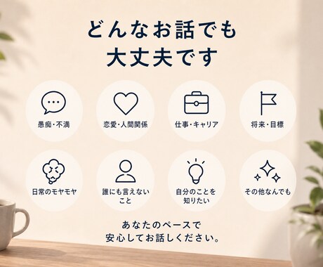 仕事帰りの愚痴・悩み、なんでもお聞きします 元営業マンが夜の仕事ストレス全部聞きます イメージ2