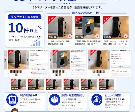 3Dプリンターでお持ちの3Dデータを印刷代行します 1個から大量注文まで丁寧に3Dプリント！ イメージ2
