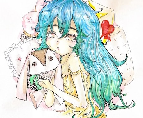 オリジナルキャラクターや似顔絵色紙を描きます どんなキャラでも可愛く描きます〜！色紙なので、部屋に飾れます イメージ2