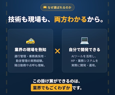 運送業界のドライバー採用に強いHPを作ります 運行管理の実務経験者がタクシー・運送業専門で制作します。 イメージ2
