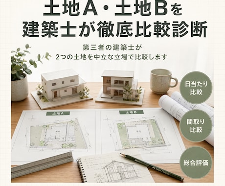 土地AとBを建築士が比較します 建築士が土地2択を徹底比較診断 イメージ1