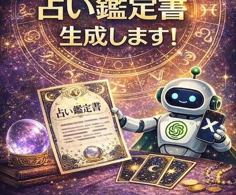 ChatGPT｜占い鑑定書 生成 GPTs作ります 鑑定業務を自動化。あなたの占いを“量産できる形”に！！！！ イメージ1