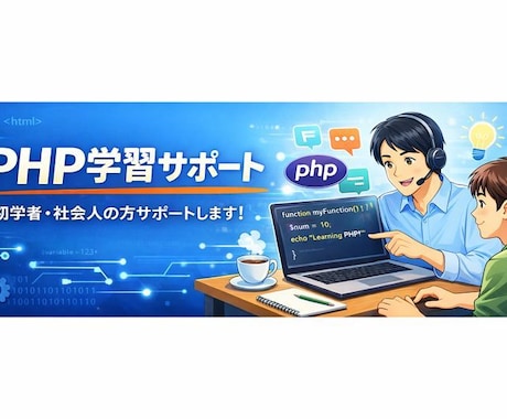 PHP研修・課題相談！講師歴7年が解決します 画面共有で詰まっている箇所を一緒に整理しましょう！ イメージ1