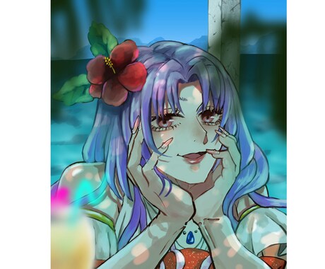 背景・風景OK イラスト作成します 商用利用可　カッコイイ系美人系可愛い系お好きなタイプを！ イメージ2