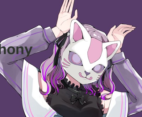 目を引く歌ってみた動画のイラストをお描きします かわいい、かっこいい、老若男女問わずお描きできます！ イメージ2