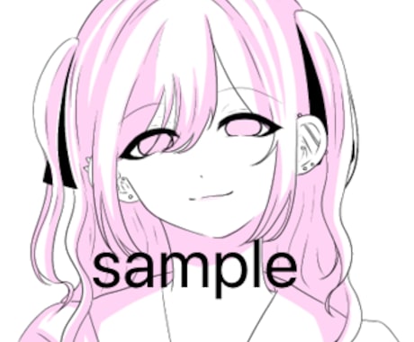 2色でシンプルな可愛いイラストを描きます イメージ1