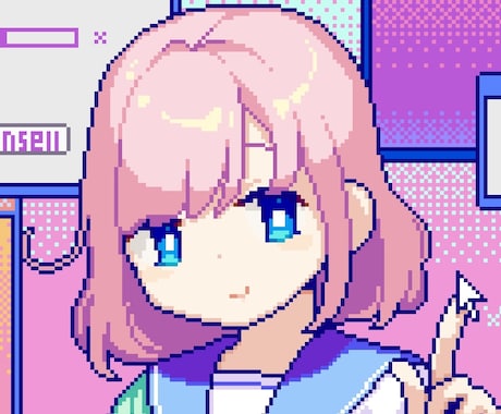 動くドット絵の萌え系イラスト描きます 静止画も制作します！動画SNSアイコンヘッダーに使える！ イメージ1