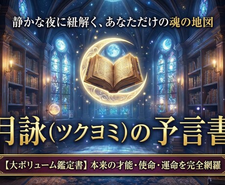 月詠の予言書：あなたの運命と使命を紐解くます 静かな夜に開かれる、あなただけの運命の書。 イメージ1