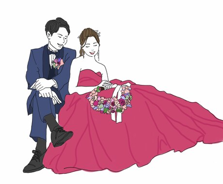 シンプルでおしゃれな似顔絵アイコン描きます アイコンだけでなく結婚式ウェルカムボード、ギフトや思い出にも イメージ2