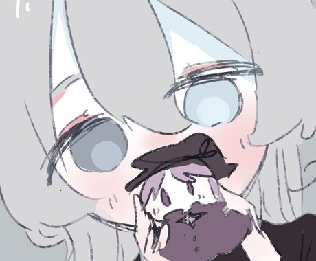 淡めな雰囲気の絵描きます ほわっとしたゆるゆる絵描きます　アイコン　snsイラスト イメージ2