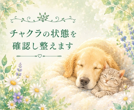 ペットさんのチャクラ状態を確認し整えます 7つのチャクラを確認し、今必要なエネルギーケアをお届け イメージ1