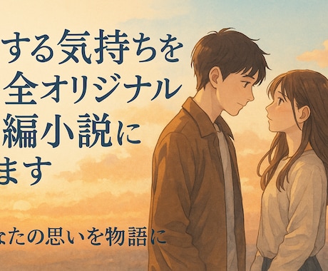恋する気持ちを完全オリジナルの中編小説にします あなたの恋を約4000字の中編小説に仕立てます イメージ1